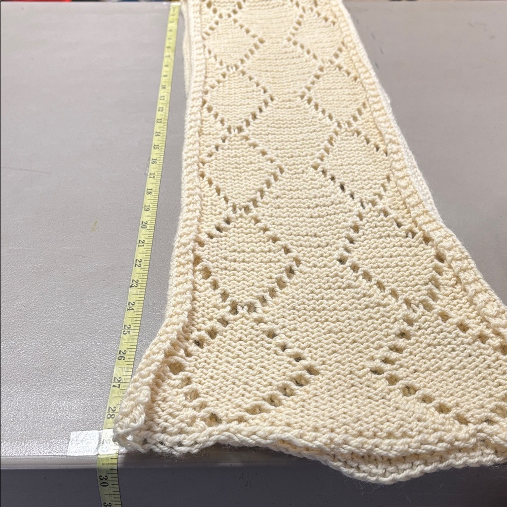 Vintage cream old scarf